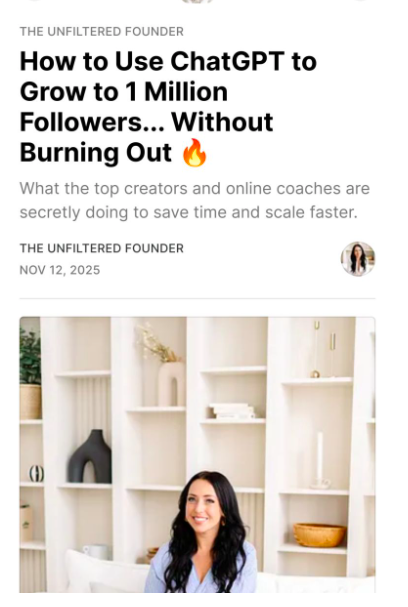 How to use ChatGPT to GROW to 1 Million Followers.. Without Burning out!

katrinalebar.substack.com/p/how-to-use-c…