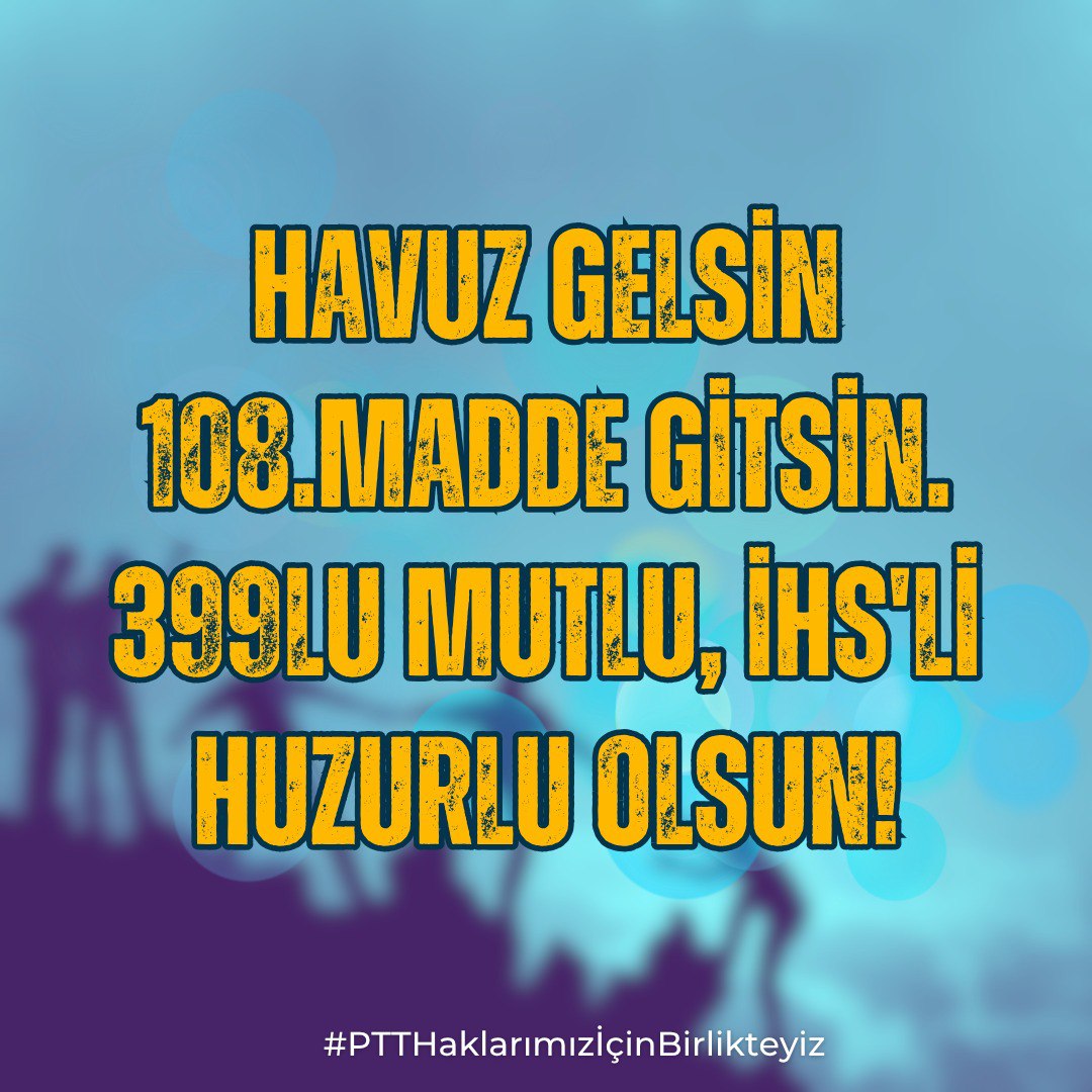 #PTTHaklarımızİçinBirlikteyiz

<a href="/RTErdogan/">Recep Tayyip Erdoğan</a>
<a href="/tcbestepe/">T.C. Cumhurbaşkanlığı</a>
<a href="/TBMMresmi/">TBMM</a>
<a href="/Akparti/">AK Parti</a>
<a href="/dbdevletbahceli/">Devlet Bahçeli</a>
<a href="/eczozgurozel/">Özgür Özel</a>
<a href="/MDervisogluTR/">Müsavat Dervişoğlu</a>
<a href="/Ahmet_Davutoglu/">Ahmet Davutoğlu</a>
<a href="/mahmutarikansp/">Mahmut Arıkan</a>
<a href="/yavuzagiraliog/">Yavuz Ağıralioğlu</a>
<a href="/devapartisi/">DEVA Partisi</a>
<a href="/UABakanligi/">T.C. Ulaştırma ve Altyapı Bakanlığı</a>
<a href="/a_uraloglu/">Abdulkadir URALOĞLU</a>
<a href="/AliYerlikaya/">Ali Yerlikaya</a>
<a href="/HMBakanligi/">T.C. Hazine ve Maliye Bakanlığı</a>
<a href="/memetsimsek/">Mehmet Simsek</a>
<a href="/MustafaBilici__/">Mustafa Bilici</a>
<a href="/avabdullahguler/">Abdullah Güler</a>