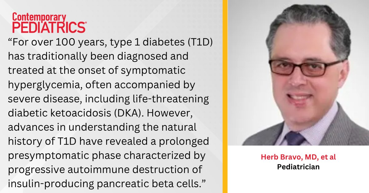 In our latest article, Herbert Bravo MD, Dan Feiten MD, and Andrew Cagle, MD, explain the changing type 1 #diabetes landscape from early identification to clinical implications. 

READ MORE: hubs.li/Q03Vh8TP0