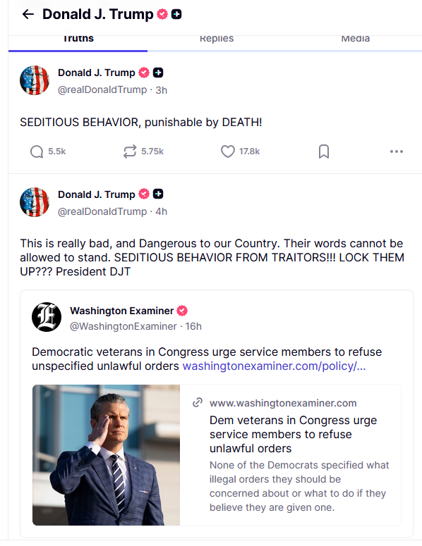 NobleGalactic's tweet image. America.  You need to remove Trump, NOW. He is going to get someone killed by his cult/followers. Inciting death threats, SO OPENLY?! WTF, WHY ARE U GUYS  ALLOWING THE PRESIDENT TO SAY THIS KIND OF SHIT. Remove the tired old man.