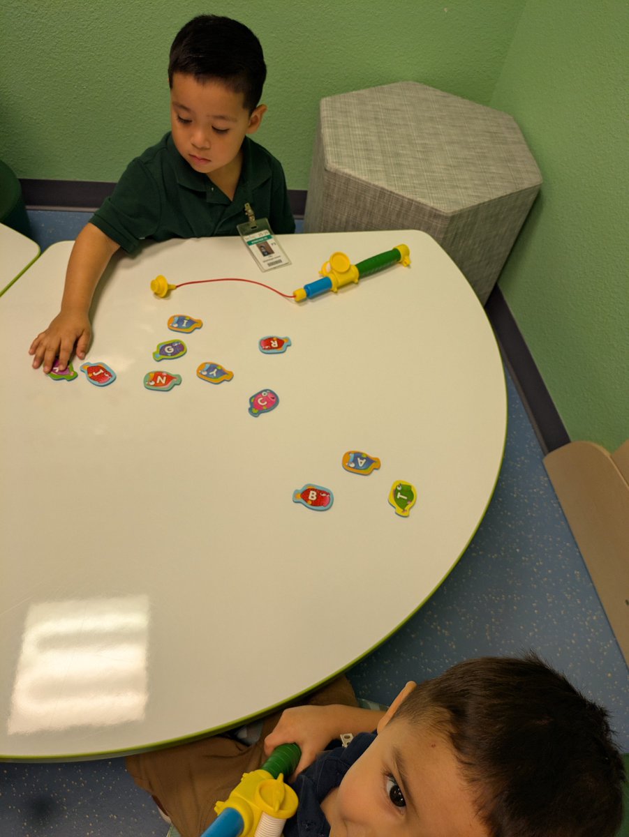 librarian_le20's tweet image. ABC fun with Pre-K3 in the library! Ss used sentence stems to share the first letter of their name with a partner, write their letter, and engage in our brand new ABC centers. 📔✏️
@IrvingLibraries @iInstructIrving