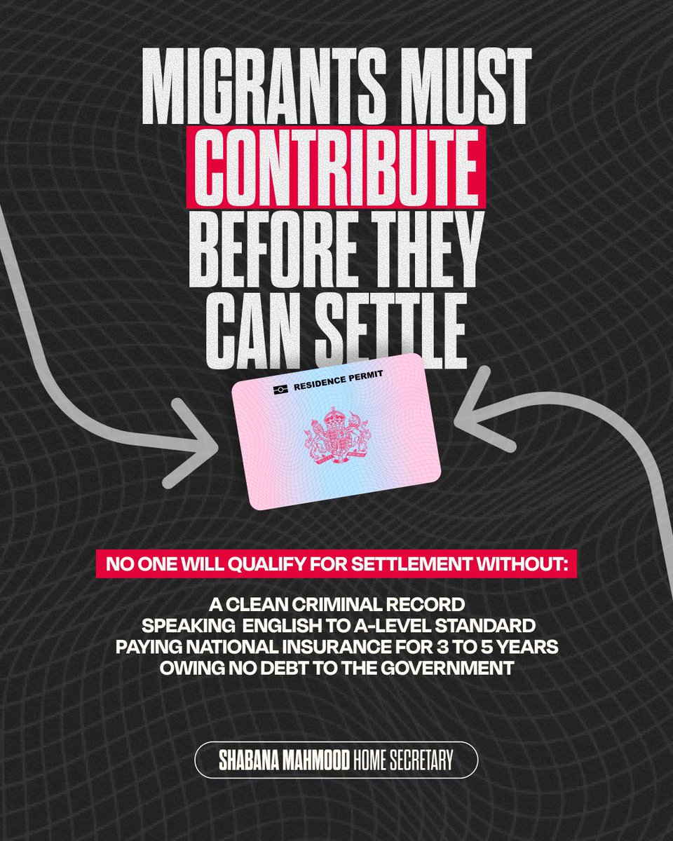 Those who settle must contribute to our national life.