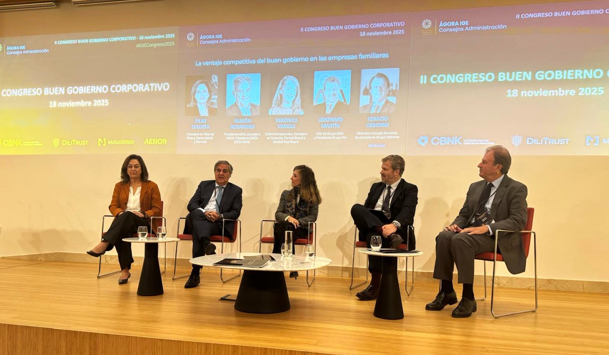 🤝 El buen gobierno es la ventaja competitiva clave para la sostenibilidad y el crecimiento de la #empresa familiar.
🗣️ Nuestro presidente Ramón Alejandro participó en el II Congreso de Buen Gobierno Corporativo del <a href="/IGobernanzaEmp/">Instituto de Gobernanza Empresarial</a> 
🗞️ Puedes leer más🔗
blog.aefaragon.es/fortalecer-el-…