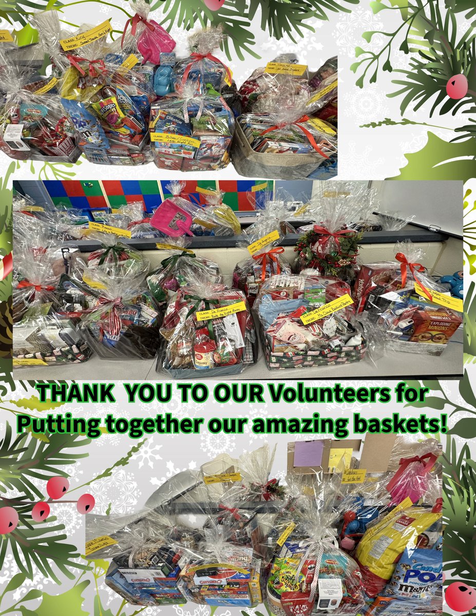 A huge Thank you to our amazing SJP2 Community!! Thank you for all donations and thank you to the volunteers who helped with the baskets!

Remember to come and bid on these wonderful Baskets at the Silent Auction during our Annual Christmas Market!!!! November 27th!!