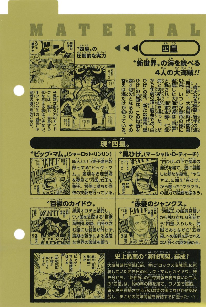 One Piece Vivre Card:
· Vivre Card Special Index nº10 (Shanks)