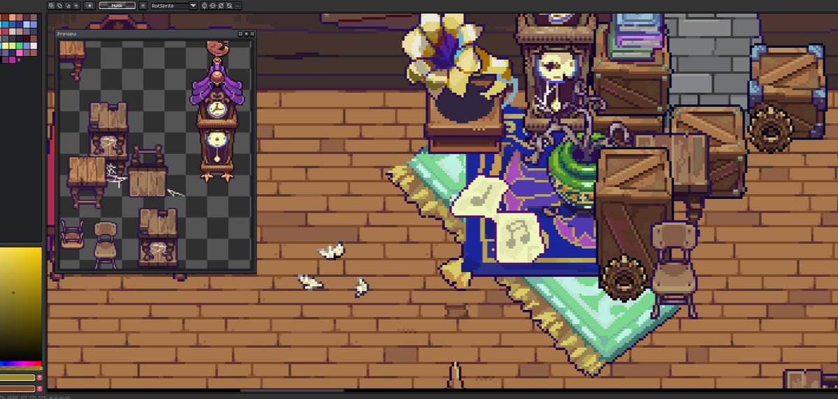Live working on some #pixelart <a href="/LuennaRPG/">Luenna: School of the Magi</a> Game assets. 💚
twitch.tv/woodspixl