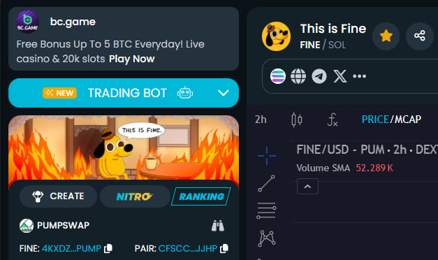 DEXTOOLS UPDATED! ⚡️ $FINE (Telegram Unmuted!)

dextools.io/app/en/solana/…

More to come - All eyes on $FINE 👀