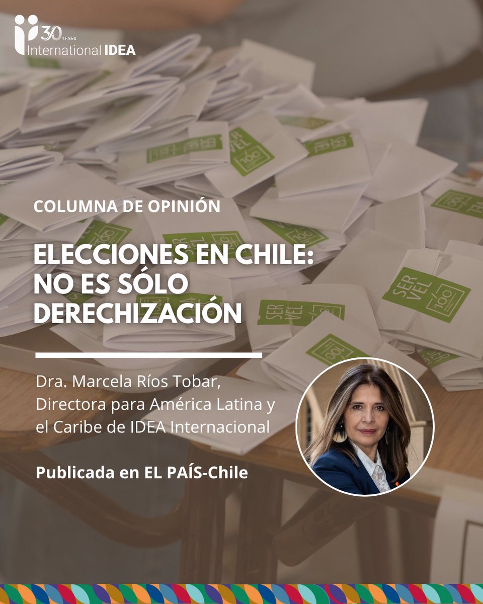 IDEA_Int_Chile's tweet image. 1/7🗳️En Chile la primera vuelta presidencial abrió muchas interpretaciones, pero los datos cuentan una historia más compleja que un simple giro ideológico.

En su nueva columna, nuestra directora regional, Marcela Ríos, analiza las dinámicas profundas que marcaron estas…