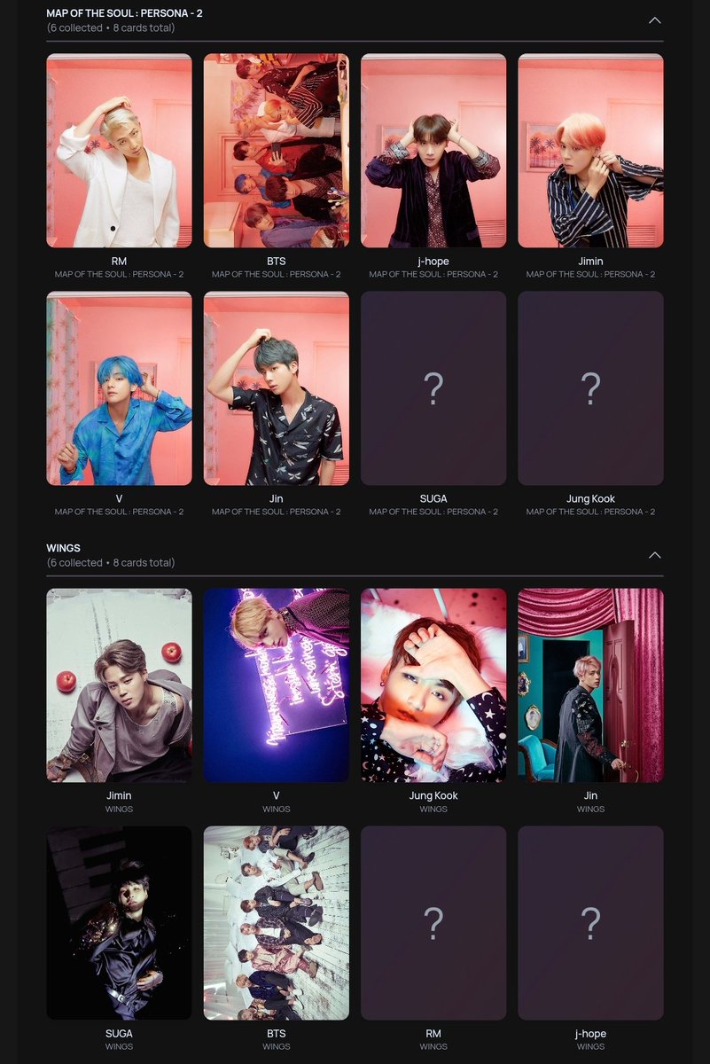SamiLonelyKnj's tweet image. Dos colecciones con solo una por completar 😅🥲😭 y cuatro colecciones con solo 2 😆pueden creer lo difícil que es?! Jajajjajaja