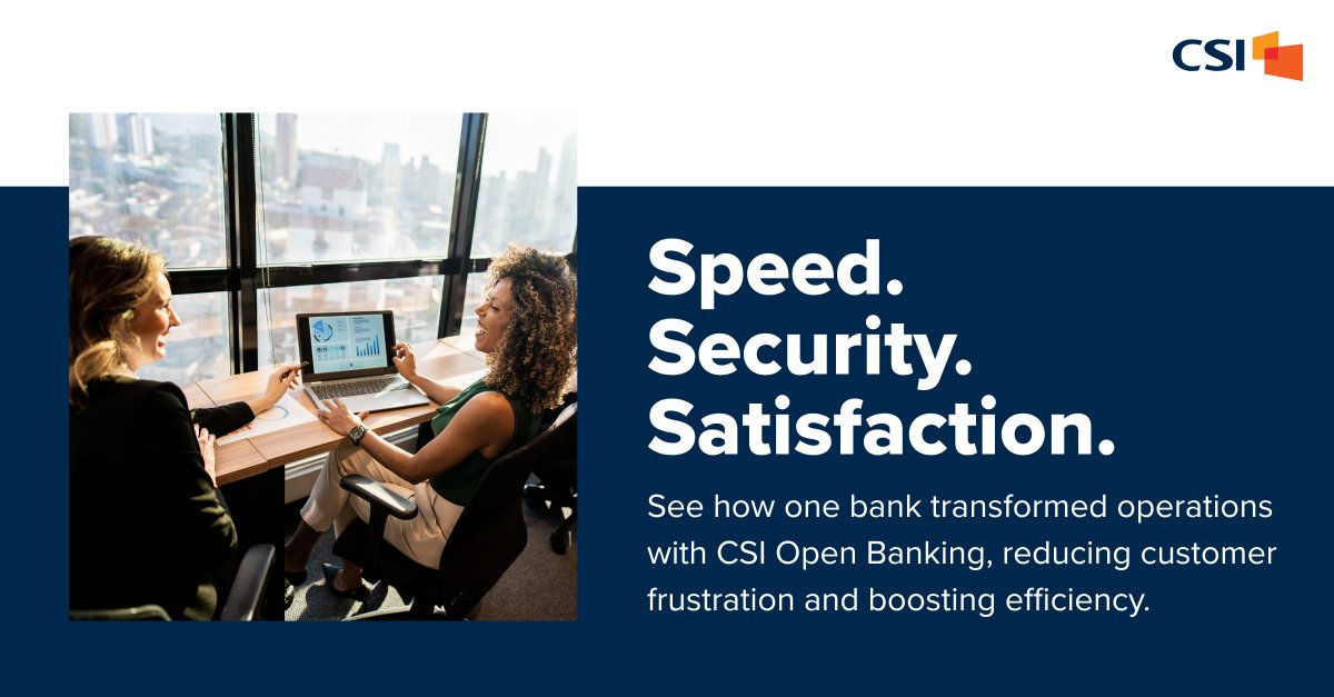 CSIsolutions's tweet image. Transform frustration into efficiency! CSI Open Banking cuts man hours &amp;amp; complaints. Learn how modern APIs can streamline your operations! bit.ly/3LEM2Eg
