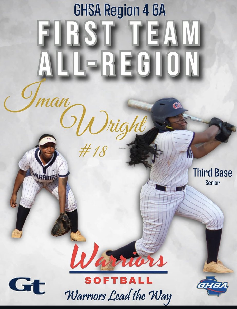 Thankful and grateful to be selected for   4-AAAAAA FIRST TEAM ALL REGION🏆 <a href="/GrovetownSB/">Grovetown HS Softball</a>