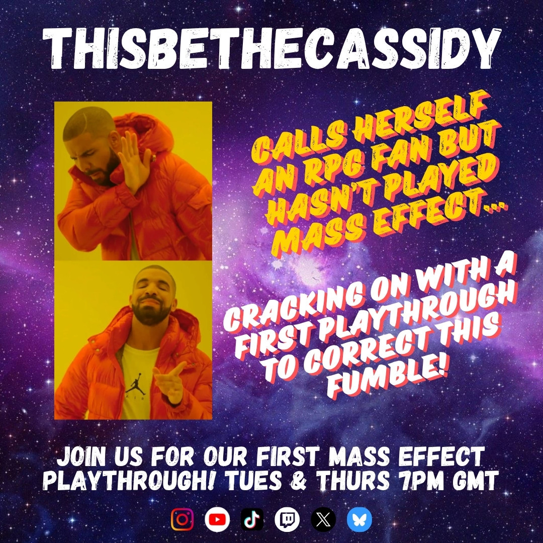Join our first playthrough of the entire 🌌 Mass Effect 🌌 series Tuesdays and Thursdays 7pm GMT! We're LIVE now on Twitch! RPG fans uniteeee! twitch.tv/thisbethecassi… #ThisBeTheCommunity #community #comedy #chaos #rpg #masseffect #firstplaythrough <a href="/SourceGamingTV/">Source Gaming</a>