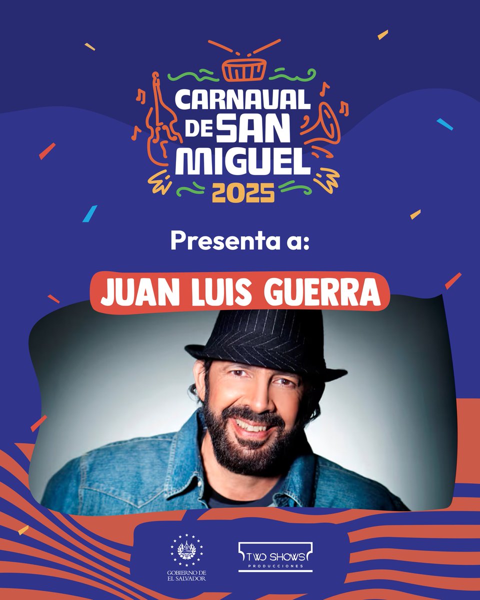 Confirmado: <a href="/JuanLuisGuerra/">Juan Luis Guerra</a> llega al Carnaval de San Miguel 2025 este 29 de noviembre. 🤩

Prepárate para una noche llena de música, ritmo y alegría. 🎉 

Y esto es solo el comienzo…¿Quién se viene al #CarnavaldeSanMiguel2025? 👀