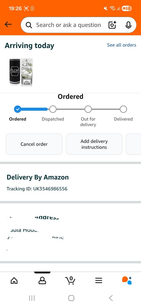 jackiefromaccy's tweet photo. @AmazonUK any ideas where this order is?  CS on the app no help just says can be dispatched n delivered same day https://t.co/DPrsQpyf7y