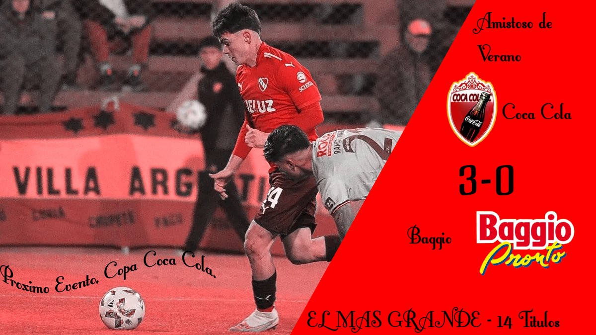 Coca Gano en el partido amistoso contra Baggio por amplia diferencia!!!
Un amistoso de cara a la nueva temporada de <a href="/LigaDeBebidas/">LDB</a> y <a href="/AscensoLDB_/">Ascenso LDB</a> por parte de baggio.
Proximo evento➡️ Copa Coca Cola 🏆