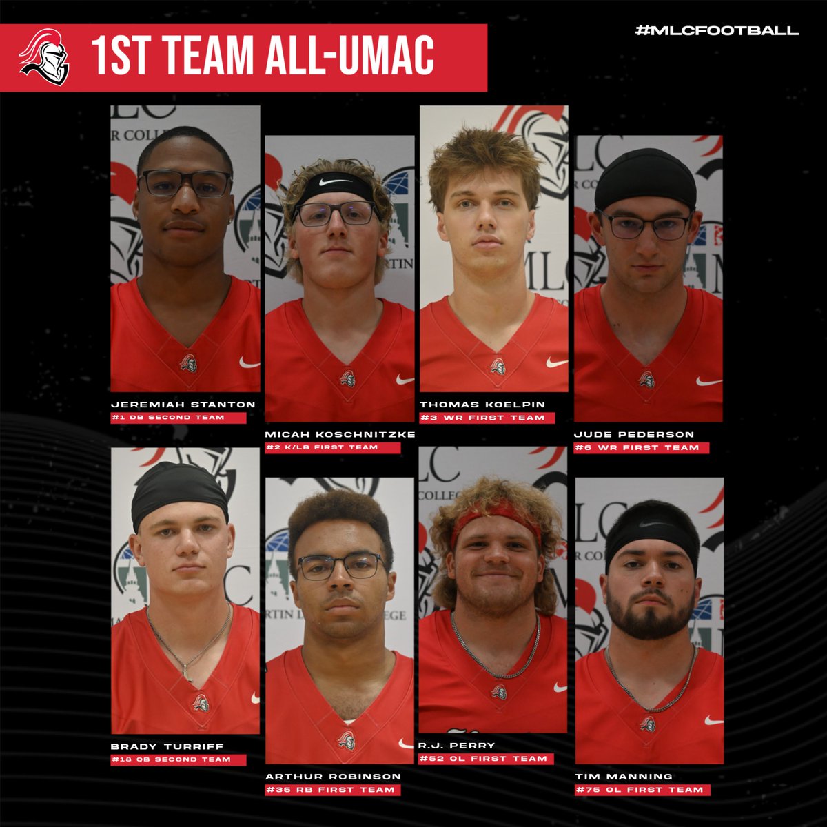 mlcknights's tweet image. Football collects 11 All-UMAC selections
mlcknights.com/news/2025/11/2…