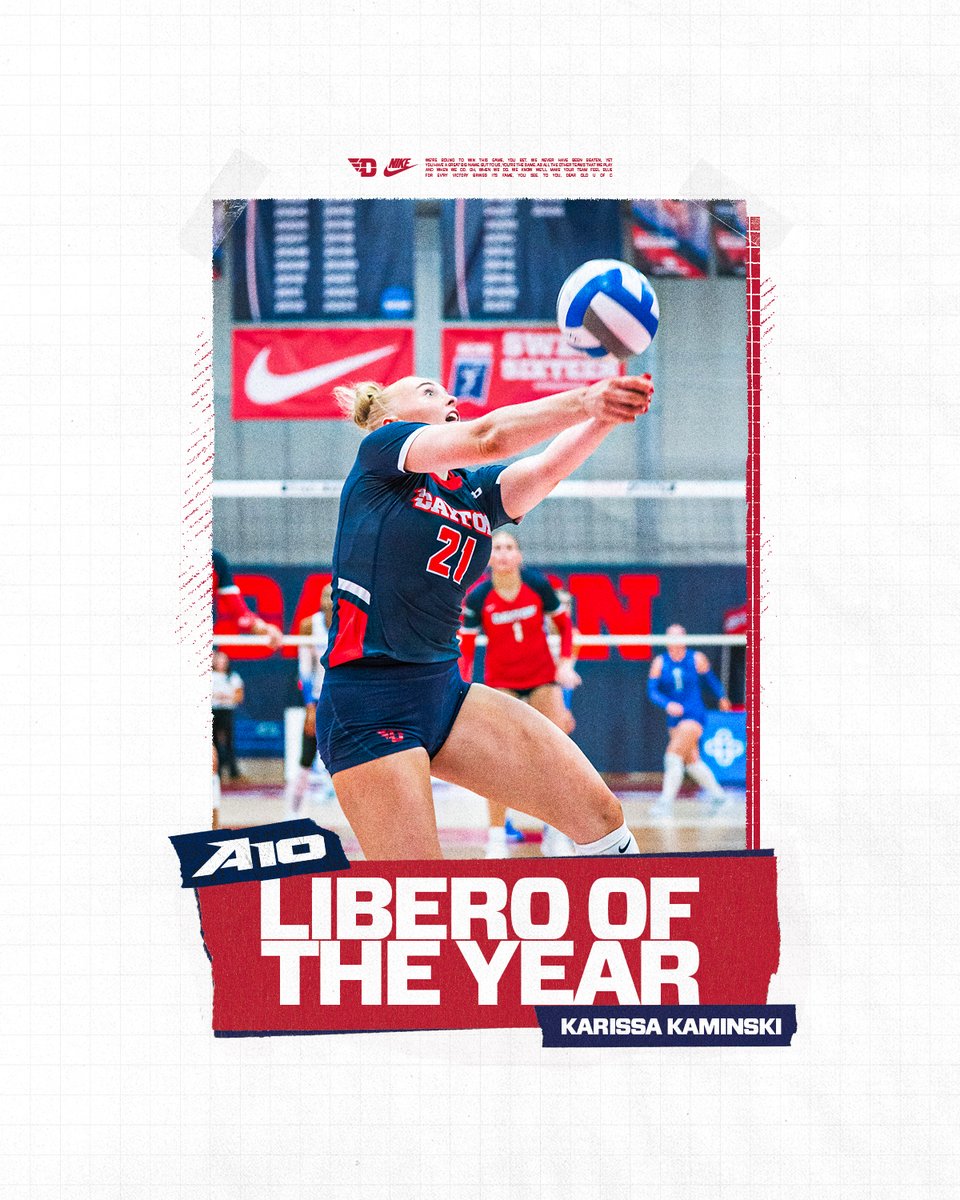 DaytonVB's tweet image. Making it look easy 💪

Congratulations to @atlantic10 Libero of the Year, Karissa Kaminski!

#UDVB // #FlyerLegacy
