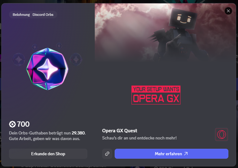 discord_dev_hq's tweet image. Discord has released a new Quest Reward Modal. Every person on Discord already has this Quest Reward Modal.