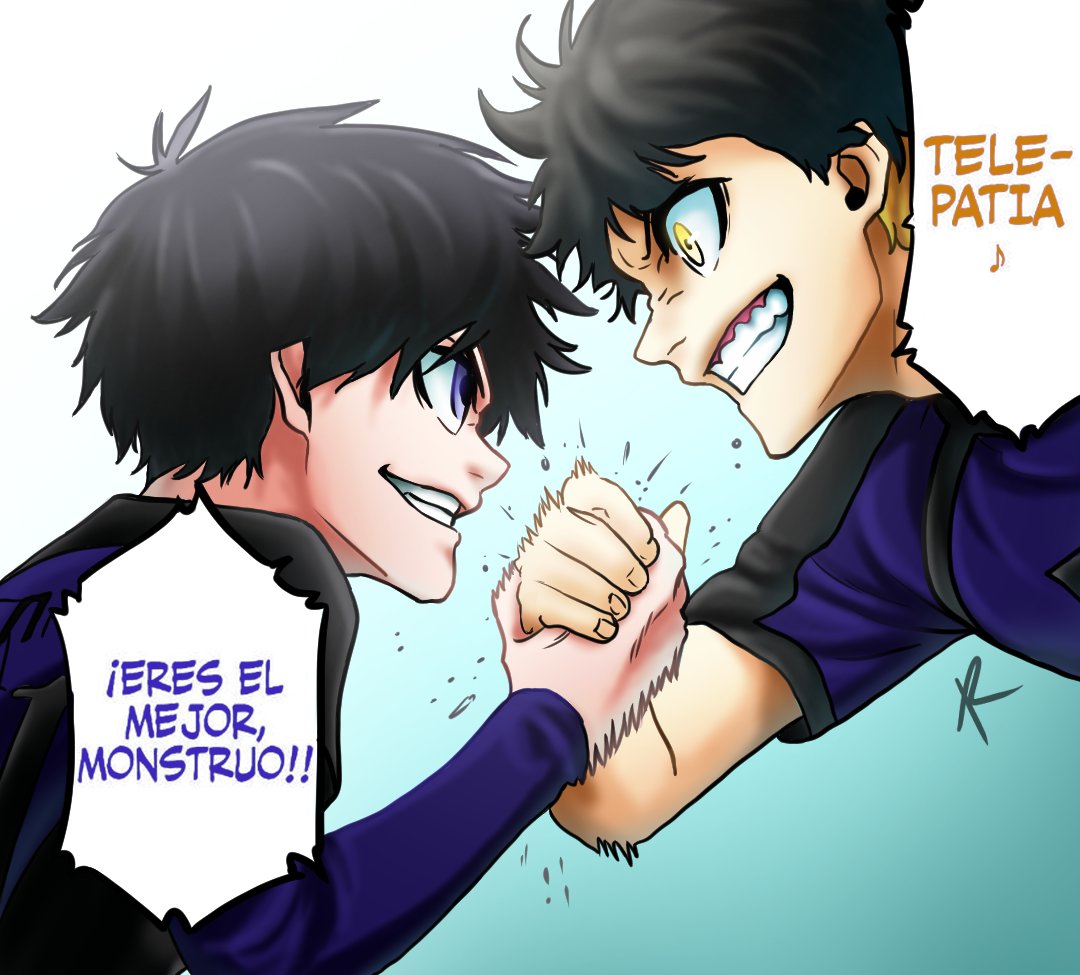Reize_Ko's tweet photo. Coloreo rapidín del panel de los besto friendos. Los MVP del partido definitivamente 

#bluelock #bachirameguru https://t.co/DyrK6lemQb