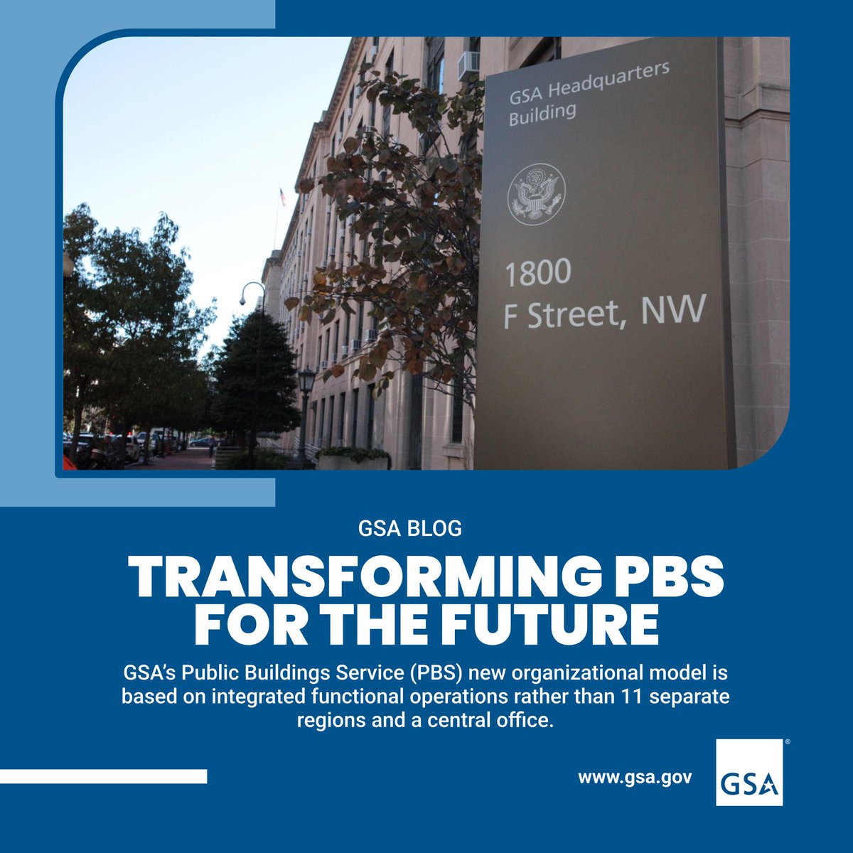 GSA_PBS's tweet image. Aligned with @POTUS&apos;s #WorkforceOptimization &amp;amp; #CostEfficiency goals, @GSA_PBS is shifting to an integrated, centrally managed model while keeping nationwide support in place. gsa.gov/blog/2025/11/1…
