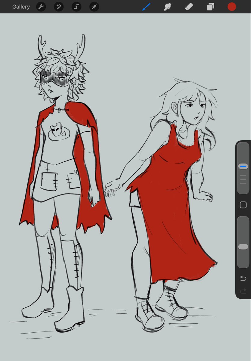 **fionna and cake spoilers**
they are rocking that red dress together 
ALSO where is my hunter I miss him we have to wait 7 more days fuck
#fionnaandcake #fionna #huntresswizard