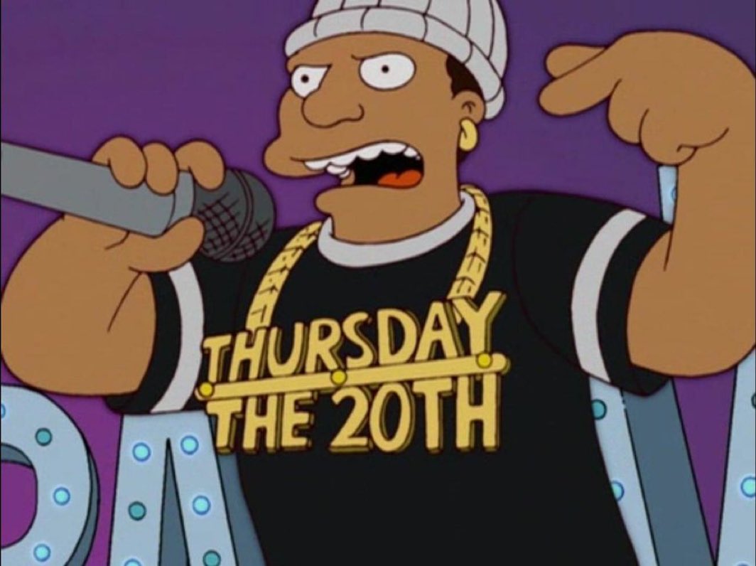 Happy Thursday the 20th to all who celebrate