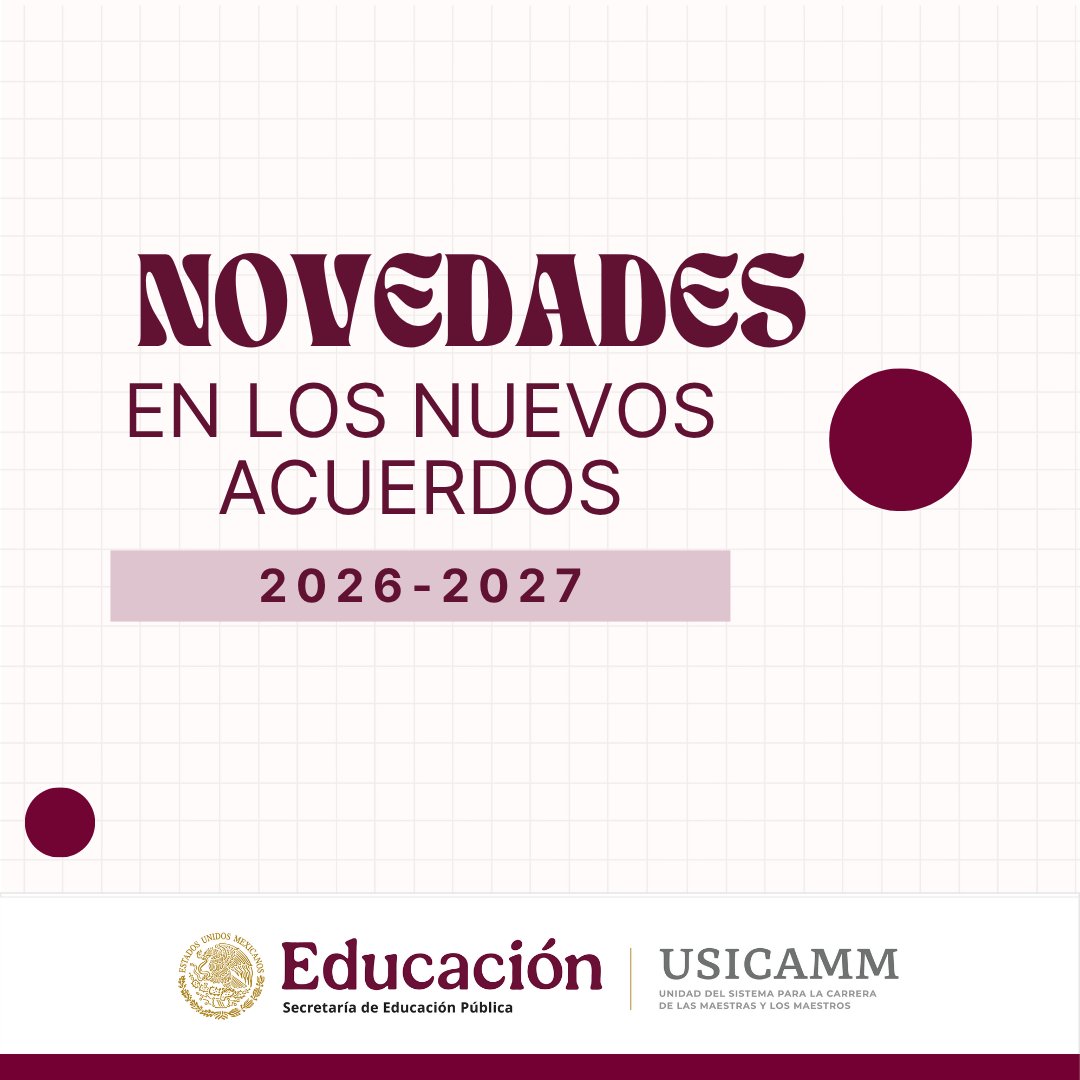 USICAMM_OFICIAL's tweet photo. 💡¿Ya detectaste las novedades en los acuerdos de los procesos del ciclo escolar 2026-2027?

Aquí te las decimos🧏🧐

1/2 https://t.co/MZLieBQ4HB