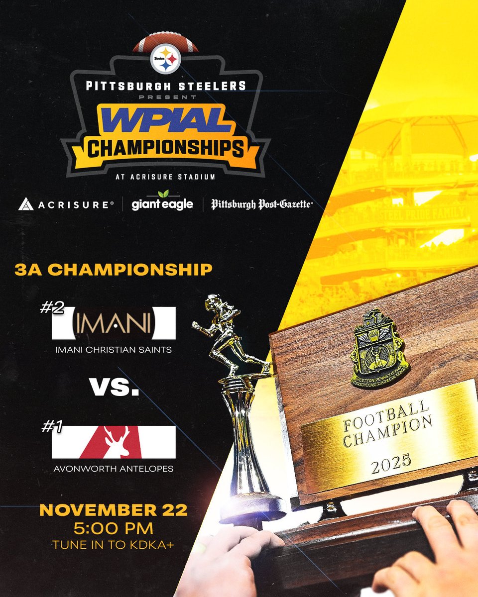 Good luck to the ’Lopes this Saturday at the WPIAL 3A Championship! 🏆🏈
5pm at Acrisure Stadium vs. Imani Christian. Catch the game on KDKA+!