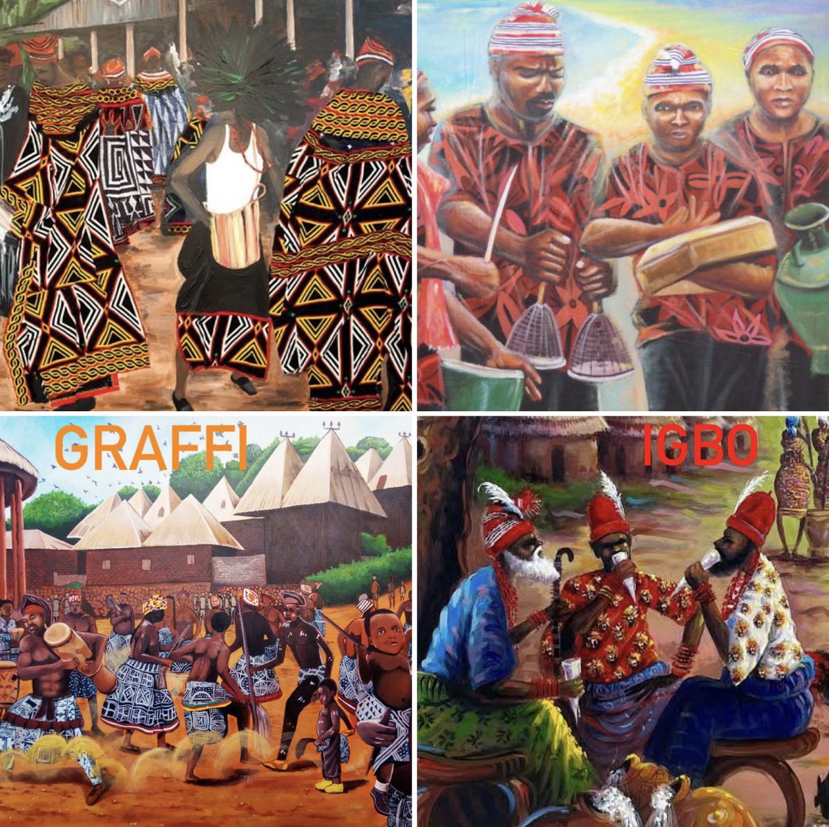 GraffiPikin's tweet image. Let me make this clear:

The Grassfields People of Cameroon 🇨🇲 and the Igbo People of Nigeria 🇳🇬 share NOTHING in common!

They are two DIFFERENT &amp;amp; DISTINCT cultures!
Please, let us stop of this false narrative.
#Grassfields #Graffi #Igbo #Nigeria #Cameroon