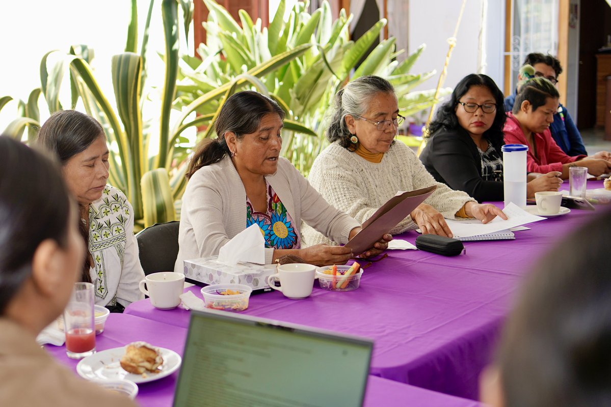 Ayer, desde la #MCIG, nos reunimos con organizaciones defensoras indígenas en Oaxaca que luchan por la justicia y el territorio, enriqueciendo nuestra visión sobre los derechos de las mujeres. Gracias <a href="/consorciooaxaca/">Consorcio Oaxaca</a>, por promover la escucha y el diálogo. 🤝💜