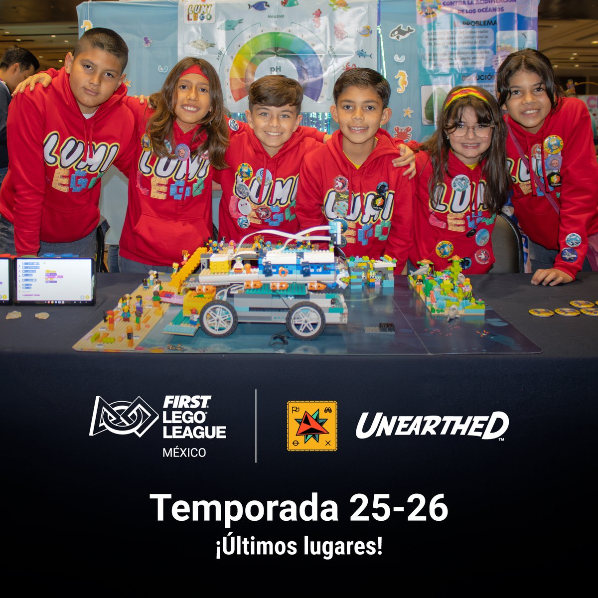 SoyRobotiX's tweet image. ⛏️🌍 ¡Últimos lugares para unirte al desafío #UNEARTHED!

Súmate a la nueva temporada de FIRST LEGO League y vive una experiencia llena de ciencia, creatividad y descubrimiento.

#FLLMéxico #RobotiX #STEM