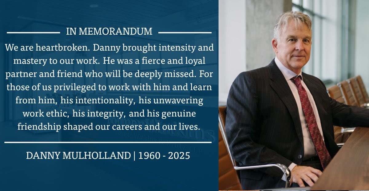 FormanWatkins mourns the passing of Danny Mulholland, a distinguished partner whose grit and intelligence helped shape our Firm and left an indelible mark on the legal profession. Read more: formanwatkins.com/blog/formanwat…