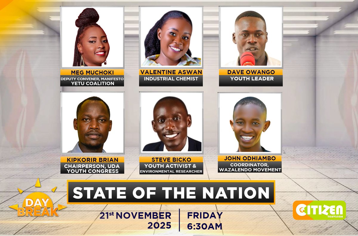 We the young people of Kenya are demonstrating that it can be done.....every single step has acclimated to the National Youth Manifesto.
Manifesto Yetu will be at the Day Break Show........Tune in!