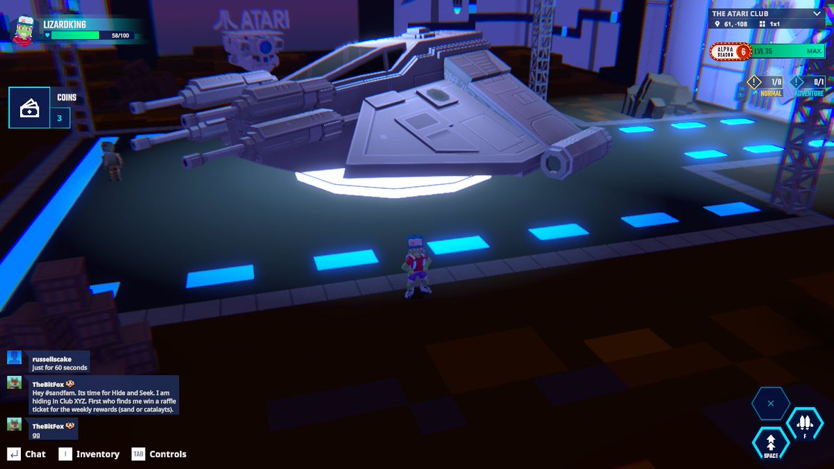 lizardk1n6's tweet photo. Can't believe I'm looking at the ship from Atari Asteroids @TheSandboxGame  https://t.co/9dPYBR1PYs https://t.co/G8JXhKMxDi