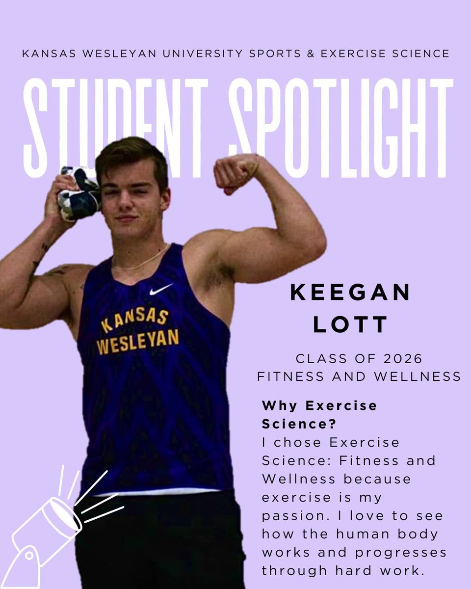 KWU_SPES's tweet image. Keegan Lott is our November student spotlight! He is from Horton, KS majoring in fitness and wellness! Congrats coyote 🐺

#kwu #spes #studentspotlight #rollyotes