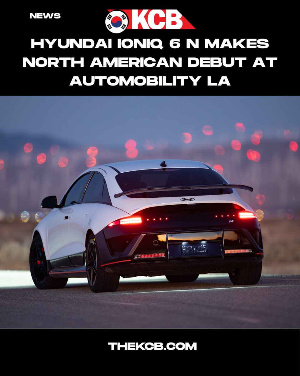KoreanCarBlog's tweet image. Hyundai unveiled #ioniq6n at #laautoshow and it will be available in a limited batch. Read more at thekoreancarblog.com/hyundai-ioniq-…