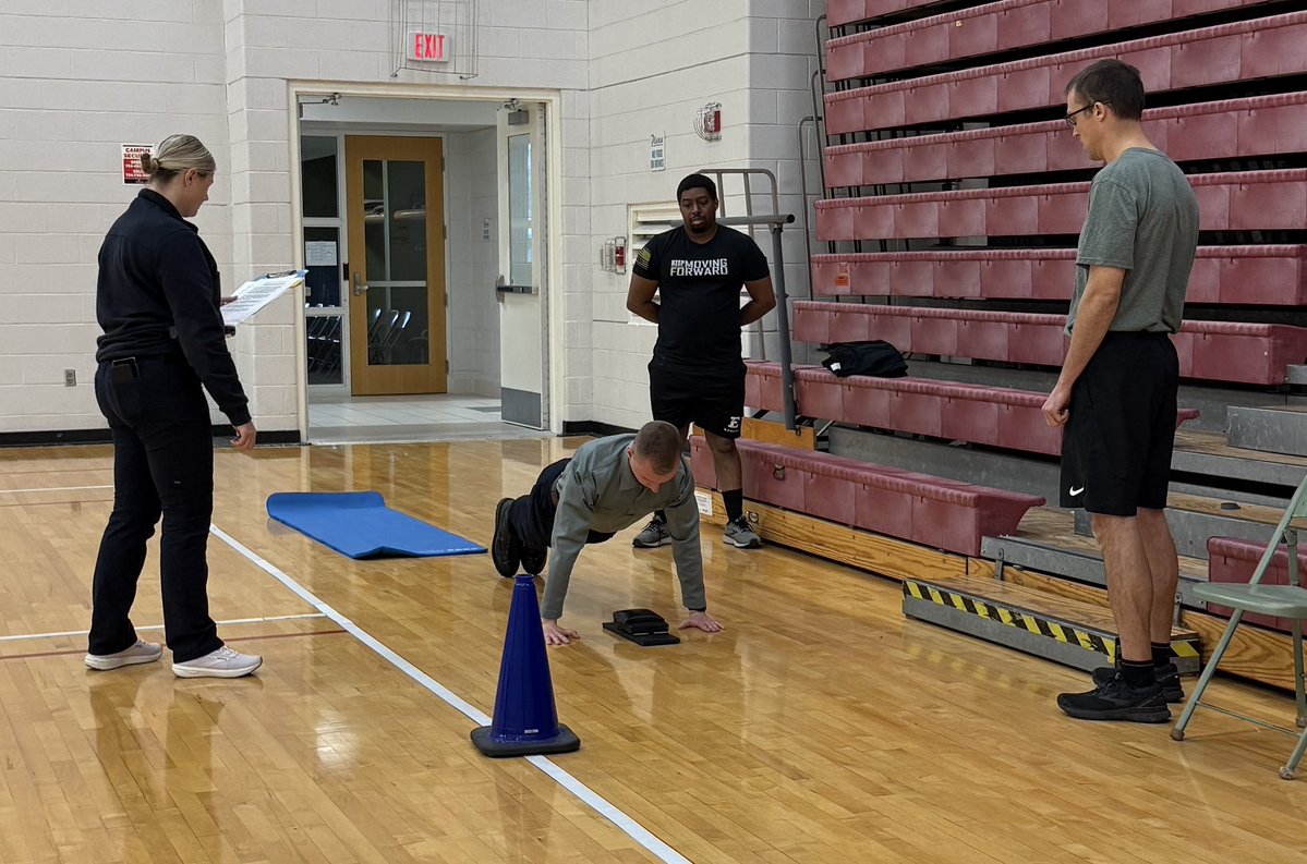 MSPFirstDist's tweet image. Today, November 19, a hiring event was held at the Monroe County Community College, in Monroe. Baseline fitness testing as well as the Entry Level Law Enforcement Exam were taken by applicants. If you missed our event check our calendar for other dates. Michigan.gov/mspjobs