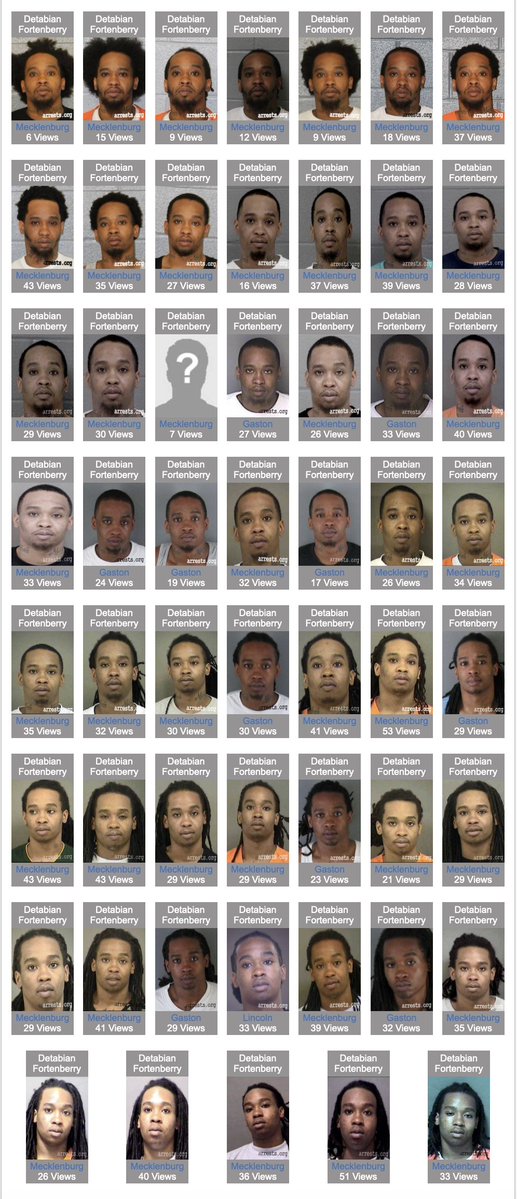 mattvanswol's tweet image. 🚨#BREAKING: Detabian Fortenberry of Charlotte NC, who has been arrested a MIND-BOGGLING...

...56 times (!!!) 

Was arrested AGAIN on Friday for ASSAULTING A WOMAN multiple times.

Oh... and he&apos;s already out of prison.

He&apos;s back on the streets today.