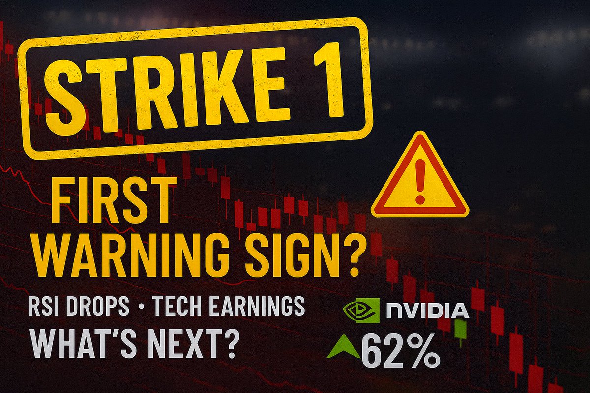 After a strong run, the market’s showing signs of fatigue. RSI is weakening, moving averages are breaking—but Nvidia’s monster earnings may keep the AI trade alive. Is this a pause or a pivot? We’re not out yet, but it’s strike one.

Watch here: youtu.be/zOlUVfll2UI?si…