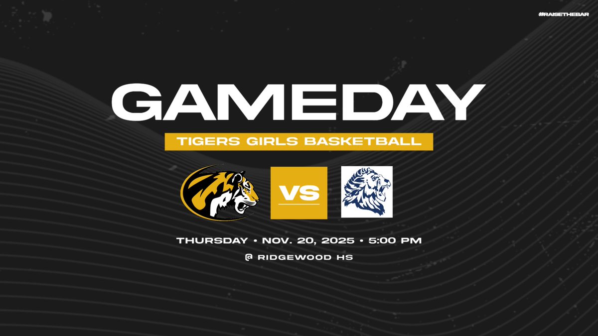 EPHSathletics's tweet image. Girls Basketball is back in action tonight at Ridgewood&apos;s Thanksgiving Tourney vs. Lisle.  Tip-off is at 5:00pm.  Good luck and Go Tigers! #RAISEtheBar