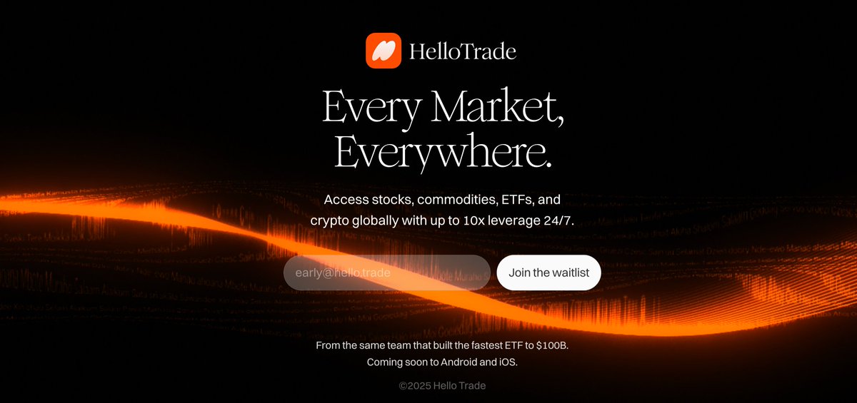 GN Everyone 
Say it Back

<a href="/hellotradeapp/">HelloTrade</a>  just went live after a $4.6M seed round and opened its early access waitlist.

Backed by Dragonfly, plus a pretty stacked team of founders and advisors.

With HelloTrade you can trade global markets 24/7 stocks, commodities, RWAs  all