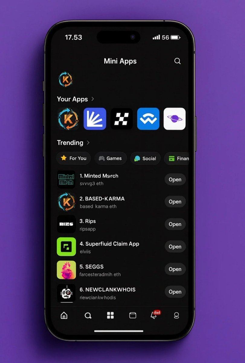 basedkarmafc's tweet image. based-karma continues to move with strong and steady momentum

More than 24,000 users have joined mini app
Over 350,000 onchain transactions have been executed
Above 3,500 daily active users
More than 6,000 daily views
And over 500,000 total mini app opens

This momentum has also…