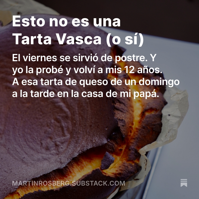 Nuevo newsletter: tarta de queso