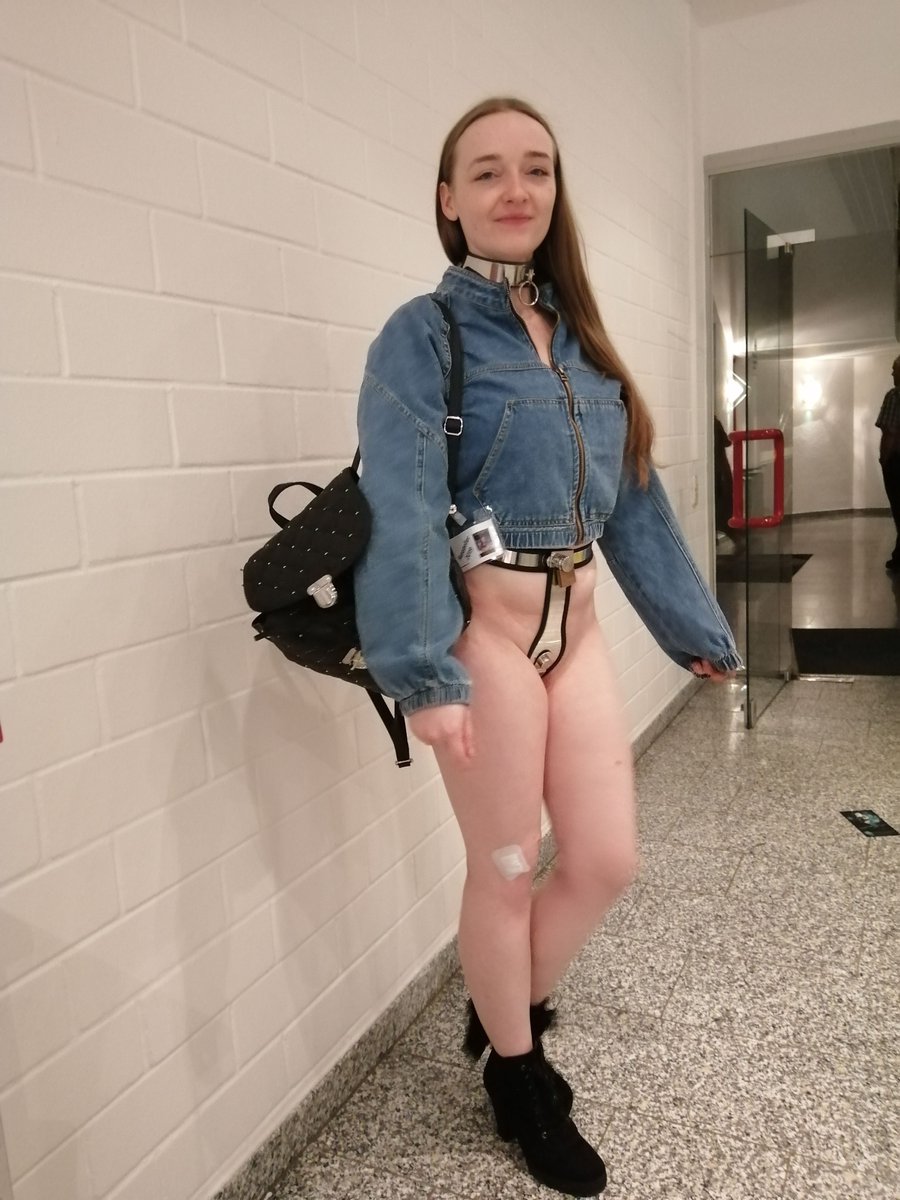 captured_kerry's tweet photo. #ThrowbackThursday (2019) 
Chastity belt and denim jacket combo 😍 https://t.co/NH3OjnSgPD