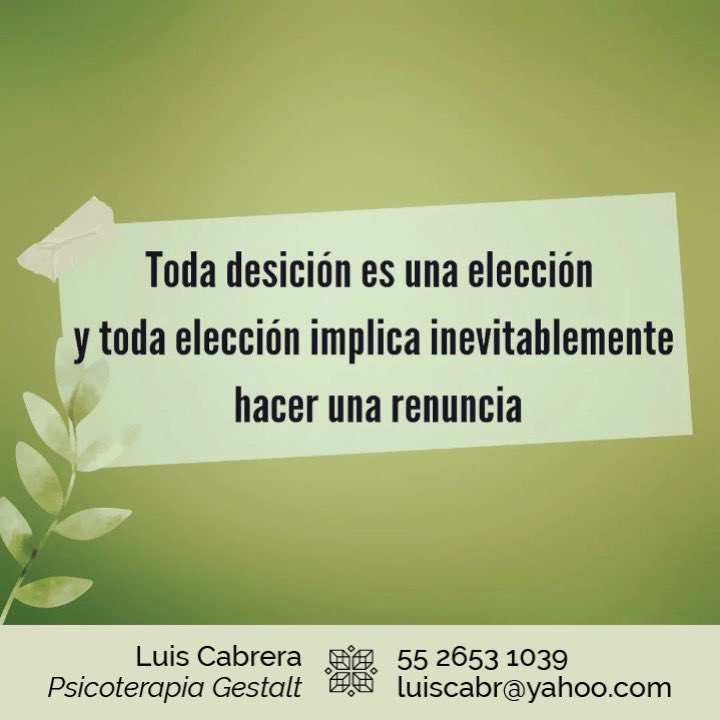 luiscabrerapsic's tweet photo. “Renuncia consciente”
#LuisCabrera #SinExpectativas #ActitudPositiva #EnjoyTheMoment #PorTiYParaTi #Quotes #SinAdjetivos #DateCuenta #Mindfulness #DarseCuenta  #CrecimientoPersonal #CuestiónDeActitud #PsicoterapiaGestalt #AhoraONunca #Autoestima #YoSoyYo #Psicoterapeuta https://t.co/9s8k4Zfqtn