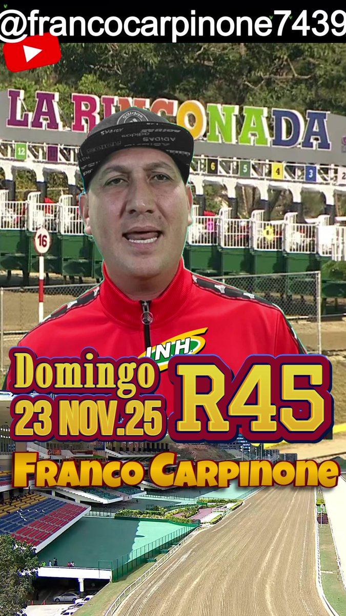DosierHipico's tweet photo. 👉GRATIS ! #LaRinconada 23.Nov.25 | R45 | Franco Carpinone "el Italiano Hípico" | #Fijos y 5y6 🏇🏅🏆
Aquí !... 👉LINK:   https://t.co/Lh4gSHu6Xa 🔥 https://t.co/Vgh0F72vix