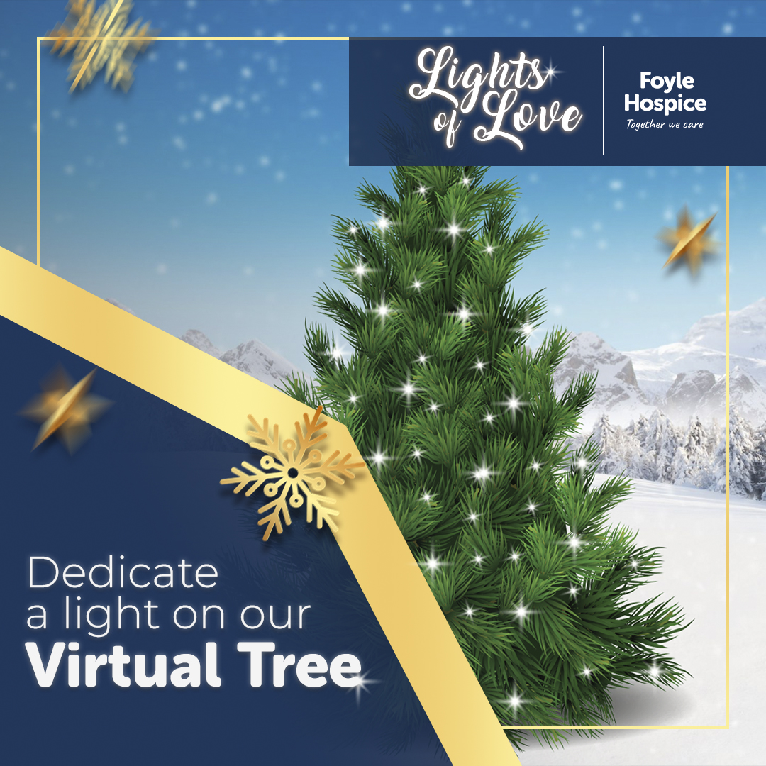FoyleHospice's tweet image. Our Foyle Hospice Virtual Tree is already glowing with beautiful Lights of Love — each one a tribute to someone special. 

Dedicate your Light of Love today and let it shine brightly in memory and hope. 💜
👉 visufund.com/foyle-hospice-…

#FoyleHospice #LightsofLove #InMemory