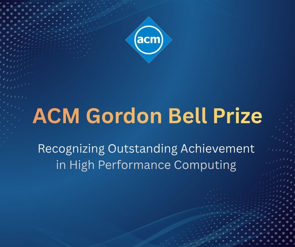 TheOfficialACM's tweet image. 🚨 2025 ACM Gordon Bell Prize Winners!

An eight-member U.S. team has won the 2025 Gordon Bell Prize for “Real-Time Bayesian Inference at Extreme Scale: A Digital Twin for Tsunami Early Warning Applied to the Cascadia Subduction Zone.” 

🌟 Honorable Mention: A 10-member team…
