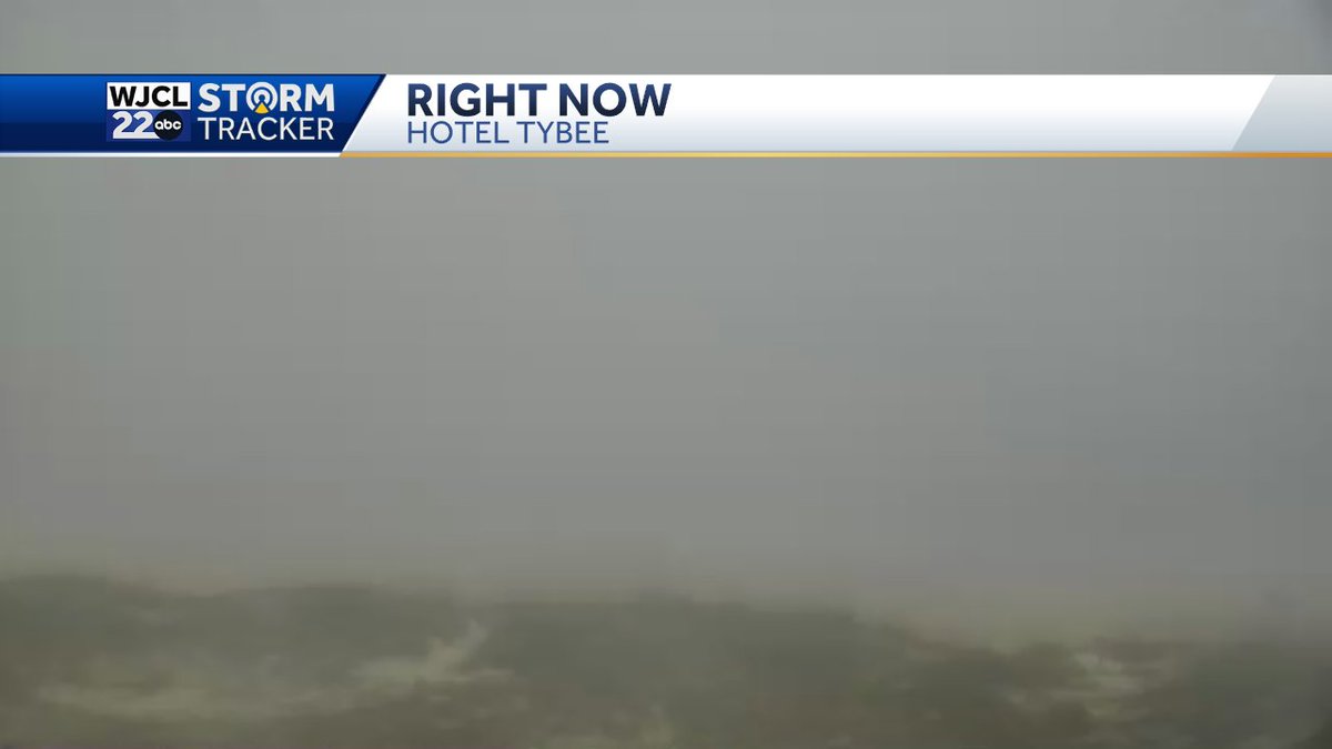 Fog hanging at the coast on Tybee Island. #gawx