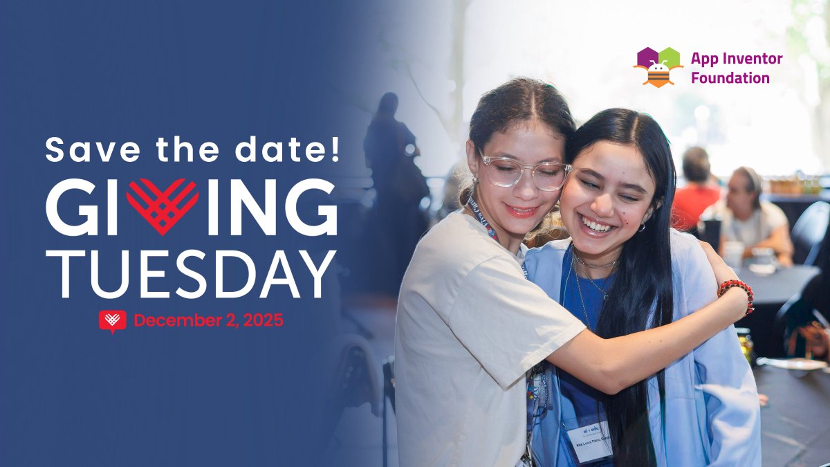 MITAppInventor's tweet image. This #GivingTuesday, we’re asking you to stand with young innovators who use #MITAppInventor to turn their ideas into reality. 💚 Over the next week, we’ll highlight learners who are building apps that matter. 

👉 See our impact: aif.to/impact
